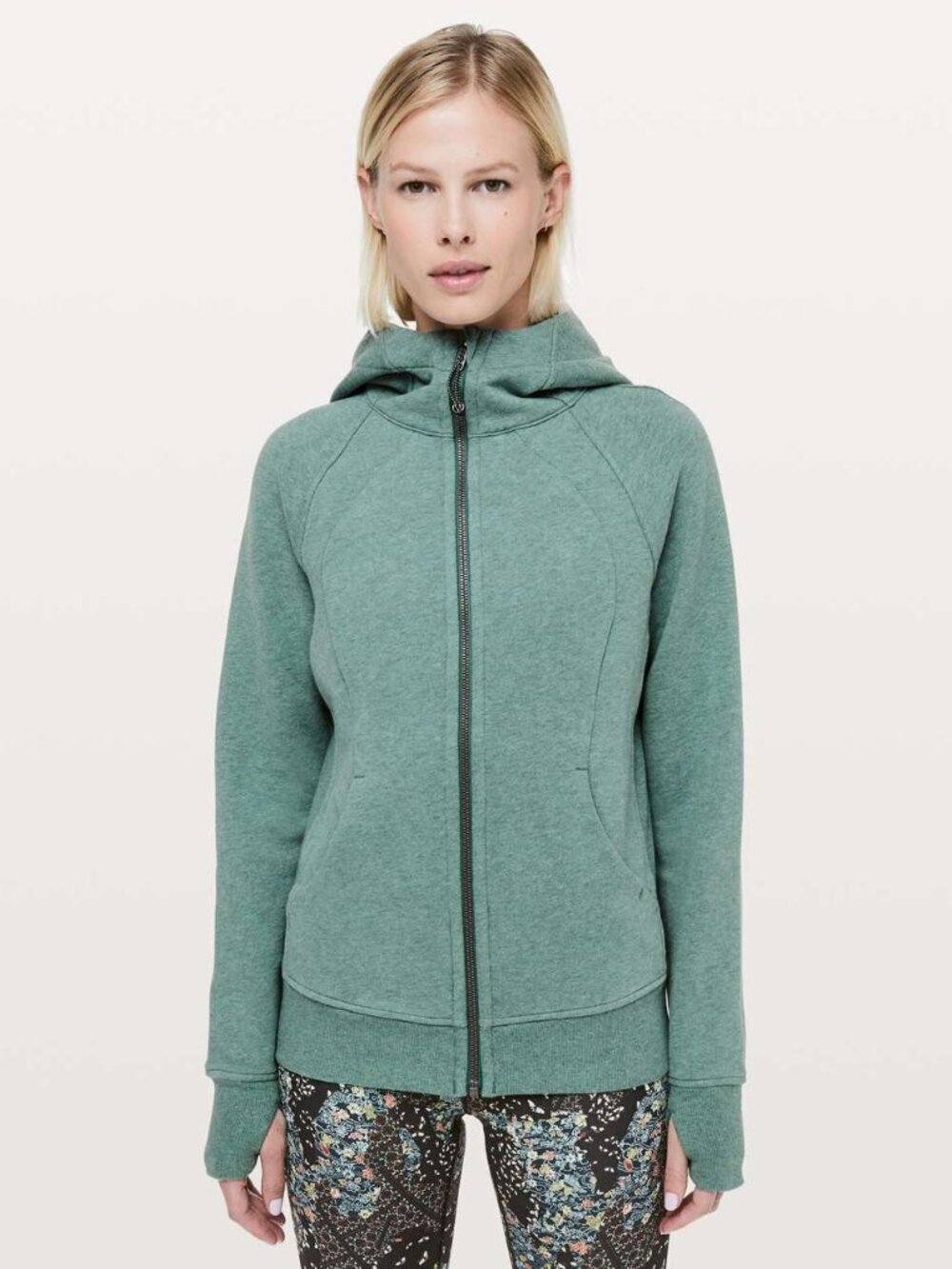 Lululemon Scuba Hoodie *Light Cotton Fleece - 12 Heathered Green Smoke